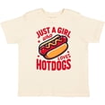 thumbnail image 3 of Inktastic Just a Girl Who Loves Hot Dogs Girls Toddler T-Shirt, 3 of 5