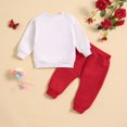 thumbnail image 3 of Gerichy Toddler Kids Baby Boy Fall Outfits Valentine's Day Letter Print Long Sleeve Tops Pants Winter Clothes Sets Kids Valentine's Day Pullover Bottoms Set Outfits 2PCS Tracksuit, 3 of 6