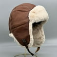thumbnail image 3 of Yirtree Men Trapper Hat Bomber Hats Winter Trooper Ear Flaps Hats Aviator Snow Windproof Thermal Faux Fur Warm Hunting Skiing Cycling Cold Weather Hats, 3 of 8