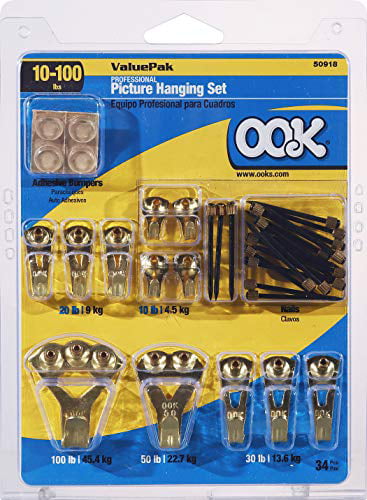 hangs up to 17 frames OOK 50918 Professional Picture Hanging Value Pieces Kit