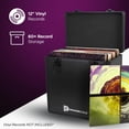thumbnail image 2 of DRAGONSCALE Étui de Rangement en Métal pour Disques Vinyles 12 Pouces – Contient 50+ Singles, Coffre en Aluminium Durable, Compact et Protecteur, Noir, 2 of 5