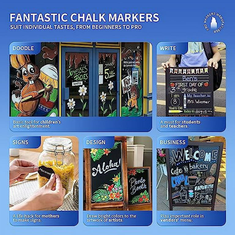 PENGUIN ART SUPPLIES Liquid Chalk Markers Set of 12 Metallic Colors - 3mm Fine  Tip, 1 Count (Pack of 1) - Fry's Food Stores