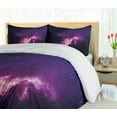 thumbnail image 5 of Ambesonne Space Duvet Cover Set, Stars Dark Night Sky, 2-Calking, Purple, 5 of 7