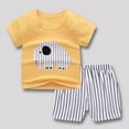 thumbnail image 4 of Toddler Boys Cartoon Print Pattern Short Sleeve Clothes Summer Two-piece Sute, 4 of 9