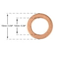 thumbnail image 2 of 10pcs Copper Crush Washer Flat Sealing Gasket Ring Spacer for Car 10 x 15 x 1.5mm, 2 of 3