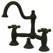 Kingston Brass Two Handle 8" Widespread Lavatory Faucet with Brass Pop-up