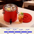 thumbnail image 6 of Insulated Beverage Dispenser 2.6 Gallon Stainless Steel Hot Cold Drink Cooler with Faucet for Parties Camping Office Red, 6 of 8