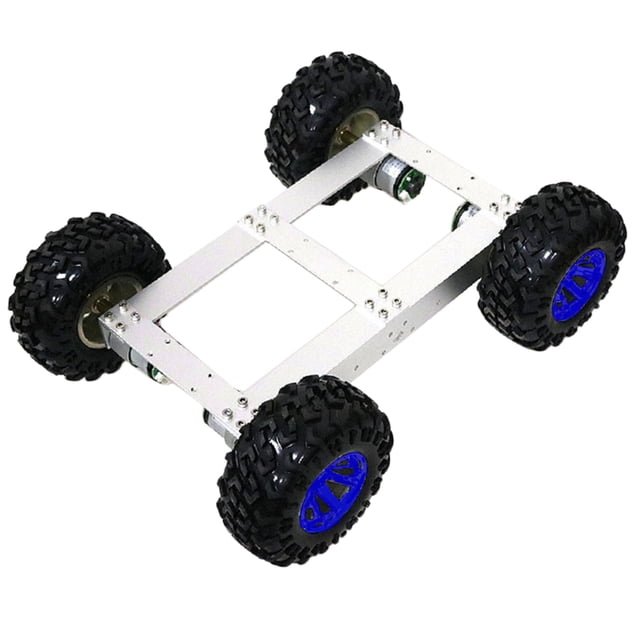 4wd Smart Car Chassis Robot 4 Unidades Motor 12V 100 Rpm Herramienta Profesional para Comercial - Rueda azul Soledad Smart Robot Chasis del tanque de auto