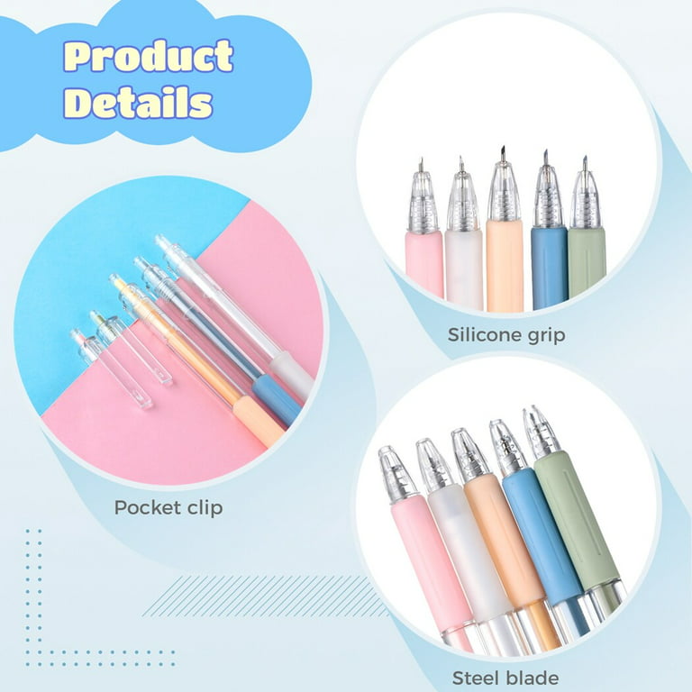Herrnalise 12PCS Craft Cutting Tool Paper Pen Cutter Knife Creative  Retractable Hobby Knife Blade Art Utility Precision Paper Cutting Carving  Tools