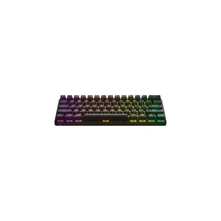  SteelSeries Apex Pro Mini Wireless HyperMagnetic Gaming  Keyboard - World's Fastest Keyboard –Compact 60% Form Factor - Adjustable  Actuation - RGB – PBT Keycaps- Bluetooth – 2.4GHz - USB-C : Electronics