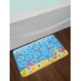 thumbnail image 2 of Cartoon Activity Bath Mat, Letters of the Alphabet in Bubbles Under the Sea Illustration, Plush Bathroom Decor Mat with Non Slip Backing, 29.5" X 17.5", Multicolor, by Ambesonne, 2 of 2