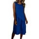 thumbnail image 1 of Largo Vestido Casual Multi-Color Suelto de Lino Cuello Redondo Primavera Vestido de Verano, Vestido de Lino Casual para las Mujeres Vacaciones Diarias, 1 of 6