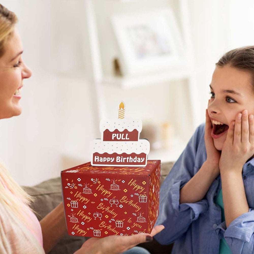 Happy Birthday Surprise Money Box Gift Set - Pull Box For Cash With Card & Bags - View #10