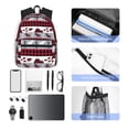 thumbnail image 6 of Lsque Buffalo Plaid Forest Classic Casual Backpack - Large Capacity Water-Resistant Backpack for School, Work, Travel, and Outdoor Activities, 6 of 8
