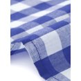 thumbnail image 5 of Agnes Orinda Women's Plus Size Easter Gingham Dresses Crew Neck Flared Short Sleeve Tiered Summer Casual Maxi A Line Dress with Pockets 2X Dark Blue, 5 of 5