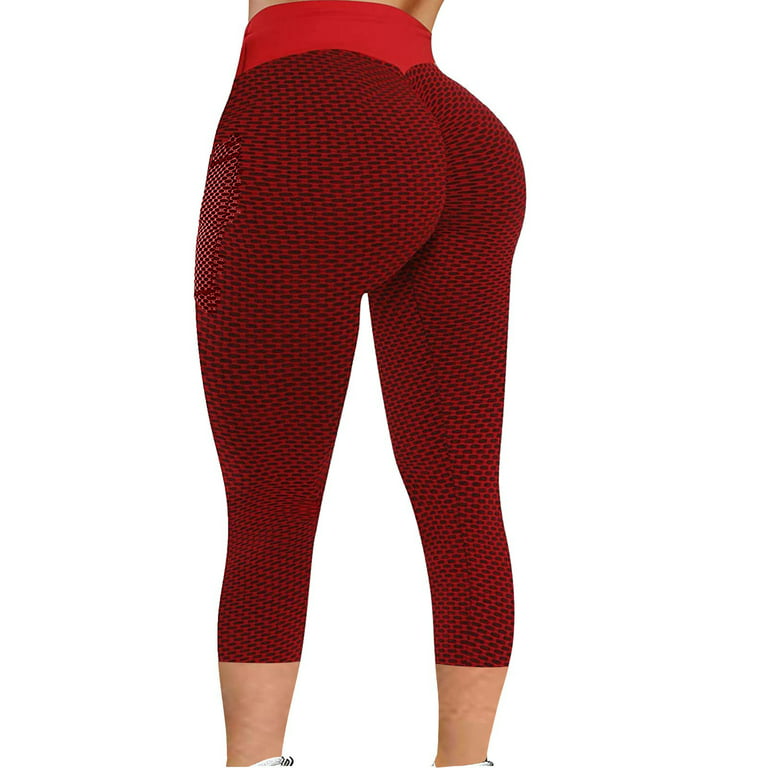 RQYYD Clearance Women High Waisted Workout Yoga Pants Butt Lifting
