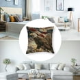 thumbnail image 5 of Creowell Pillow Covers Decorative Pillowcases  Eagle American Flag Design, Holiday Farmhouse Throw Pillow Case Hidden Zippered Square Cushion Cover for Sofa Bedroom Home Decor White, 5 of 7