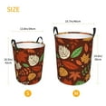 thumbnail image 5 of ZNDUO Autumn Botanical Leaves Art Pattern Laundry Basket, Waterproof Collapsible Laundry Hamper with Handles, Small Size, 5 of 8
