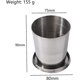 thumbnail image 2 of Taza plegable de acero inoxidable de 2 piezas, Taza plegable de acero inoxidable,, 2 of 5