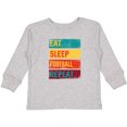 thumbnail image 3 of Inktastic Football Sports Eat Sleep Football Repeat Boys or Girls Long Sleeve Toddler T-Shirt, 3 of 5