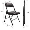 thumbnail image 6 of Inolait Padded Seat Metal Folding Chairs, 4 Pack, Black, 6 of 7