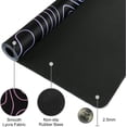 thumbnail image 3 of Topographic Mouse Pad, Large Gaming Mouse Pad Non-Slip Rubber Base Water-Resistant Desk Mat for Computer Keyboard, 35.4" x 15.75" Extended Desk Pad with Stitched Edges for Office Gaming, Black, 3 of 5