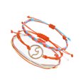thumbnail image 3 of Qarigey Pulseras de amistad bohemias Cuerda Naranja, 3 of 6