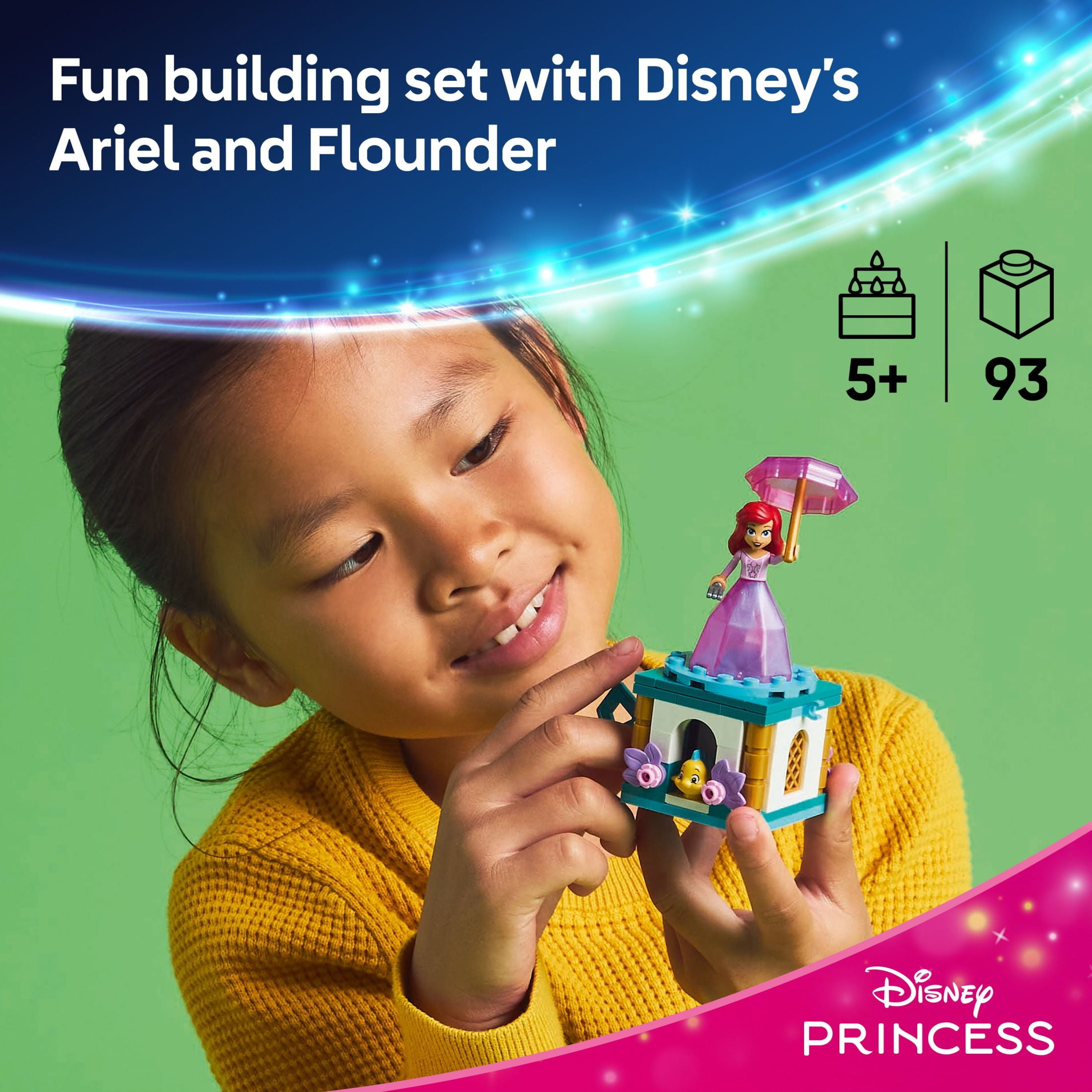LEGO Disney Princess Twirling Ariel Toy  Building Toy for Kids, Girls and Boys, Ages 5+  Little Merm(图4)