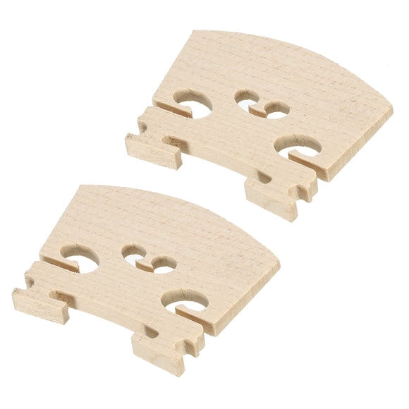 Uxcell Violin Bridge Maple Wood Violin Parts for 1/2 Violin, Pack of 2