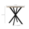 thumbnail image 7 of Miniyam 31.5" Round Dining Table for 2-4, Small Kitchen Table with Wood Top & X-Shaped Metal Legs, 7 of 7