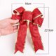 thumbnail image 2 of CHAO Lazo de cinta navideña (rojo), 23cm de tamaño grande, lazos de mariposa, adornos de cinta, decoración navideña para regalo, guirnalda artesanal, 5 uds., 2 of 5