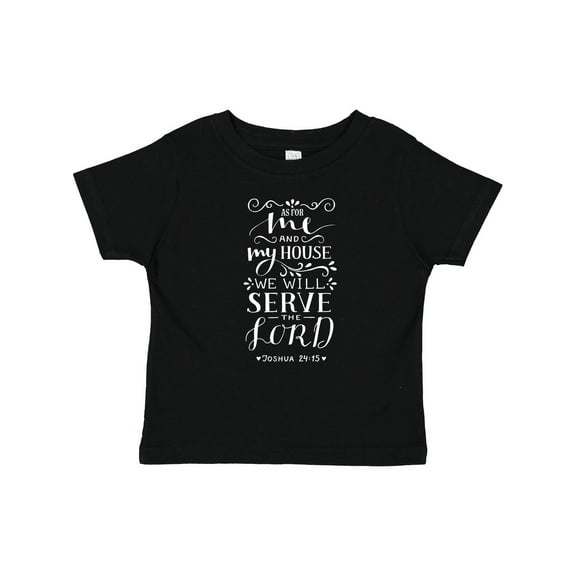 Inktastic We Will Serve the Lord Bible Verse Boys or Girls Baby T-Shirt