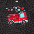 thumbnail image 4 of Inktastic Valentine Fire Truck with Hearts Boys or Girls Baby Bodysuit, 4 of 5