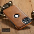 thumbnail image 4 of Casus Logo View Classic Slim Leather Case for iPhone 14 - Brown, 4 of 8