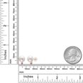thumbnail image 3 of Gem Stone King 14K Yellow Gold Cultured Freshwater Pearls and Pink Lab Grown Diamond Stud Earrings for Women (Pearl: 6.5MM, Diamond: 0.12 Cttw, Round 2.5MM), 3 of 4