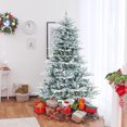 thumbnail image 2 of Costway 6 FT Snow Flocked Artificial Christmas Tree with 661 PVC & PE Tips 500 LED Lights, 2 of 10