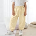 thumbnail image 5 of Bovxnpu Girls Casual Joggers Lightweight Pants High Waisted Solid Loose Casual Jogger Pants Kids Pants, 5 of 8