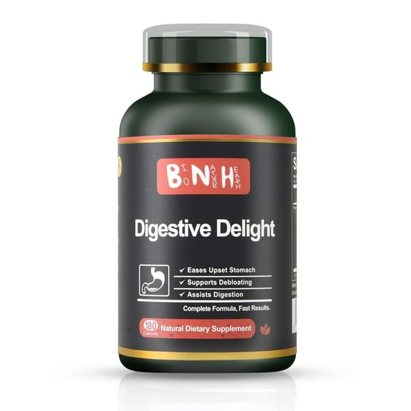 Digestive Delight Digestive Support Supplement, Supports Gut Health & Digestive Balance, Herbal Formula,180 Capsules