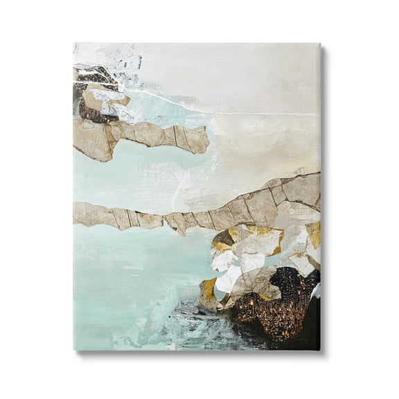 Abstract Beach Shoreline Scenery Abstract Graphic Art Gallery Wrapped Canvas Print Wall Art