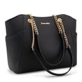 thumbnail image 3 of Montana West Tote Bag for Women Chain Top-handle Handbags, Black, 3 of 6