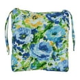 thumbnail image 2 of 16-inch Spun Polyester Patterned Outdoor Square Tufted Chair Cushions (Set of 2) 916X16SQ-T-2CH-REO-65, 2 of 2