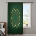 thumbnail image 3 of Saint Patrick's Day Semi Sheer Curtains Drapes for Living Room,Bedroom,French Doors Window 84 Inches Long,Green Lucky Grass Vintage Abstract Art Rod Pocket Chiffon Curtain Voile Drapery Panel, 3 of 8