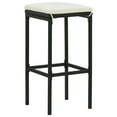 thumbnail image 3 of vidaXL 5 Piece Garden Bar Set with Cushions Black Poly Rattan, 3 of 4