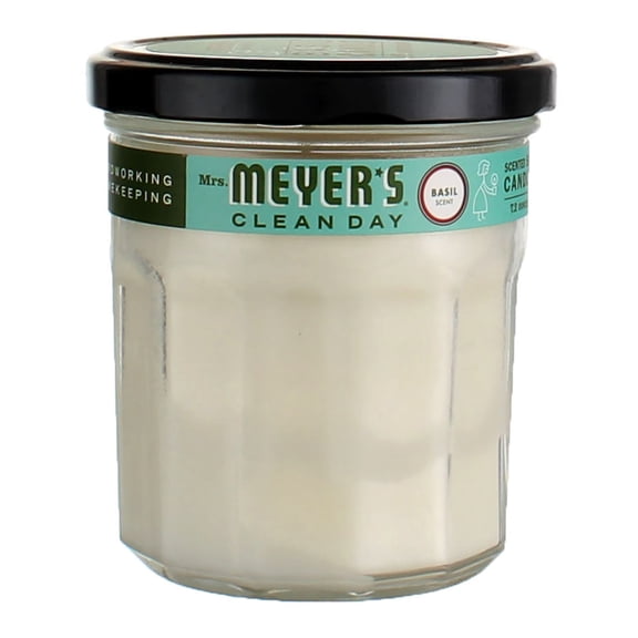 Mrs. Meyer's Clean Day Scented Soy Candle, Basil Scent, 7.2 oz candle
