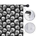 thumbnail image 4 of Blackout Kids Curtains,Black White Skull Pattern Childrens Insulated Curtains Set Of 2,Bedroom Essentials,Toddler Room Decor 52x63in(132x160cm), 4 of 5