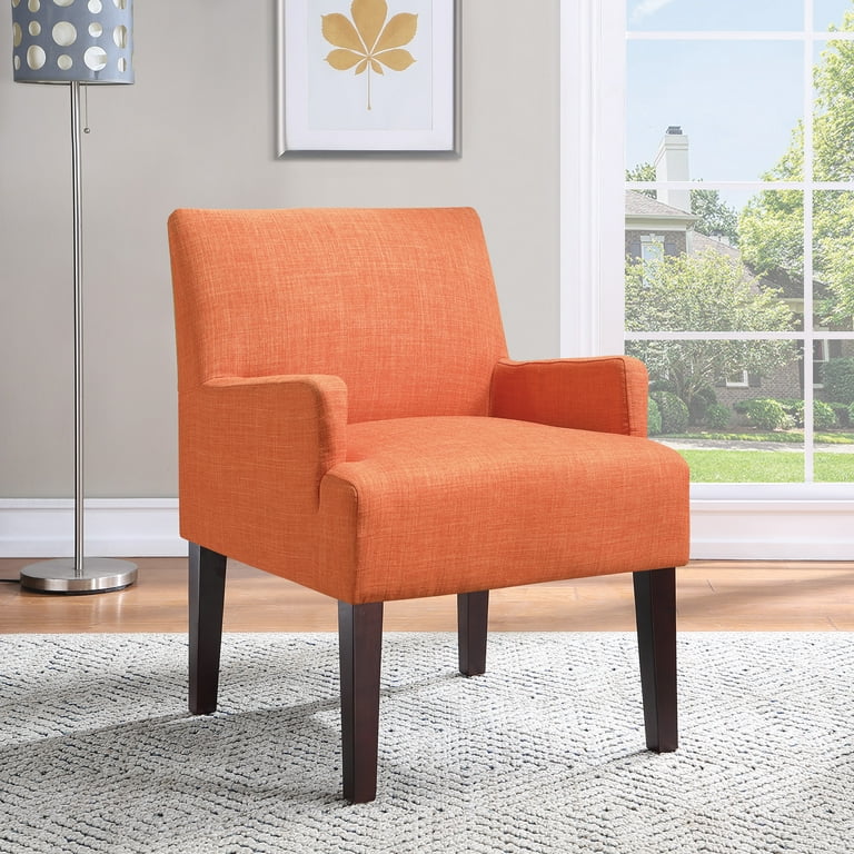 Main Street Guest Chair in Tangerine Orange Fabric Walmart