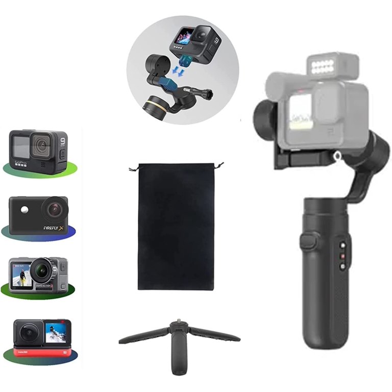 INKEE Falcon Plus Gimbal Stabilizer for GoPro Hero 10/9/8/7/6/5 Osmo Action  Insta360 Sport Cameras,3-Axis Anti-Shake Wireless Control Handheld Gimbal 
