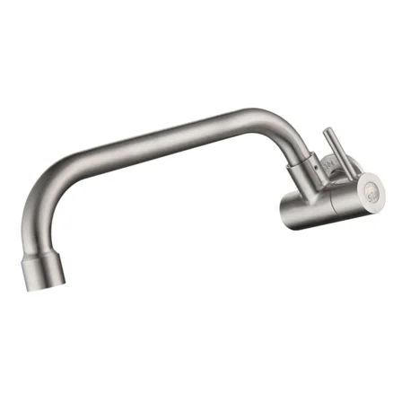 Single Cold Faucet Bathroom Mixer Tap Lengthened Stainless Steel