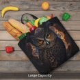 thumbnail image 4 of KLL Classical Style Brown Owl Pattern Aesthetic Tote Bag for Women Beach Bag Shopping Bags Shoulder Bag Reusable Grocery Bags, 4 of 5