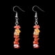 thumbnail image 1 of Nvzi Pendientes de piedra natural personalizados, pendientes de cuentas de piedra de cristal natural irregulares, pendientes de borlas multicolor (rojo), 1 of 3